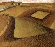 Grant Wood Break ground oil painting reproduction